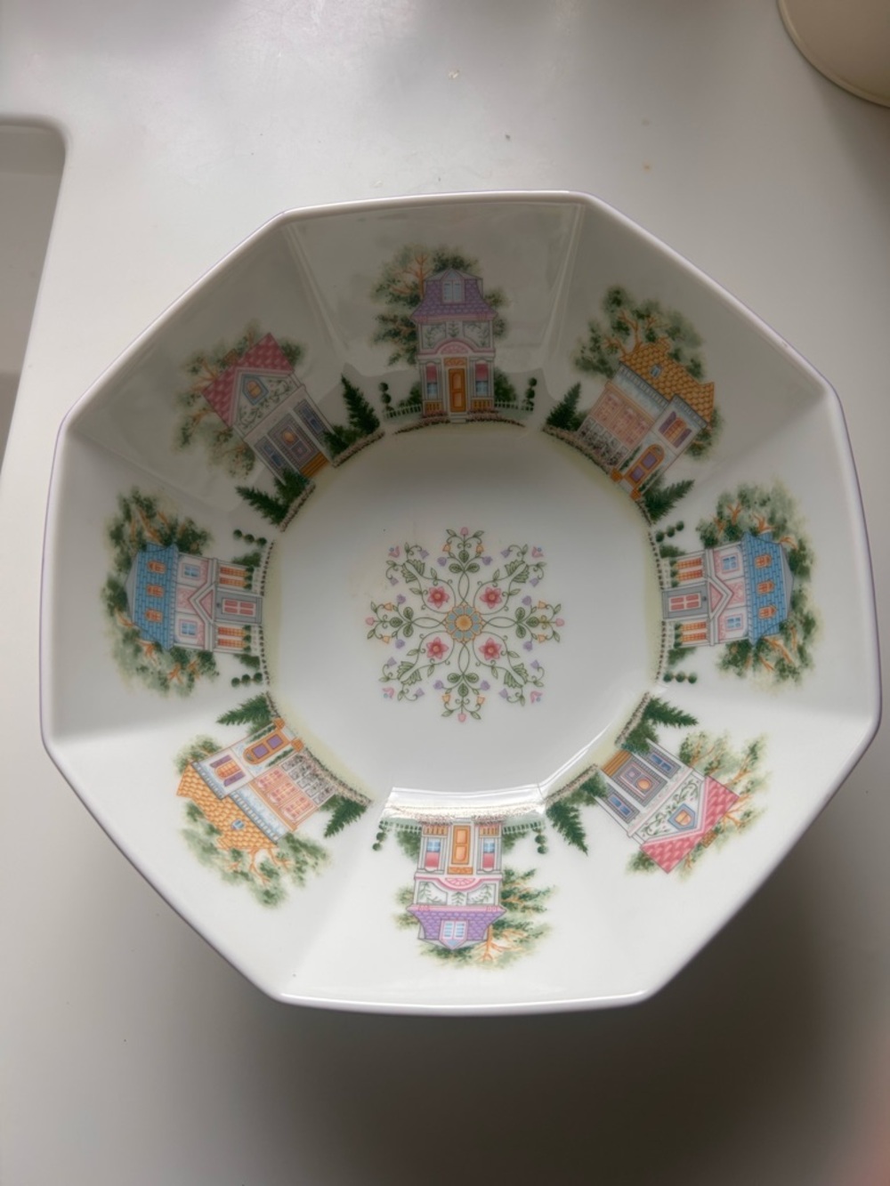 Rare Lenox vintage spice village octagon Serving Bowl classic HTF collection
